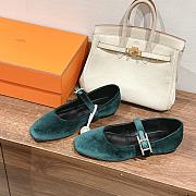 kitlife Hermes flats ballet velvet - 1