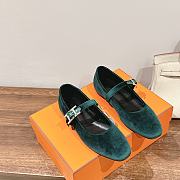 kitlife Hermes flats ballet velvet - 6