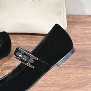 kitlife Hermes flats ballet velvet black - 4