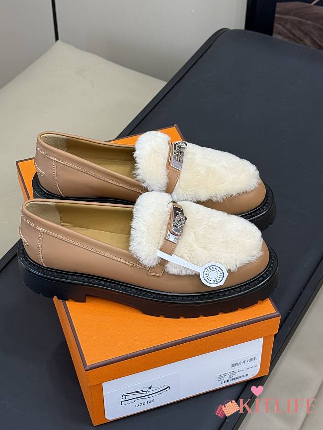 kitlife Hermes Icone loafer brown - 1