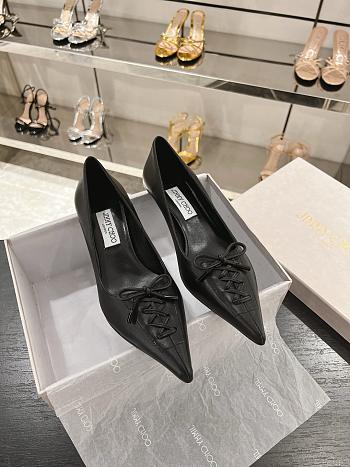 kitlife jimmychoo Scarlett 50 Black Nappa Leather Pumps