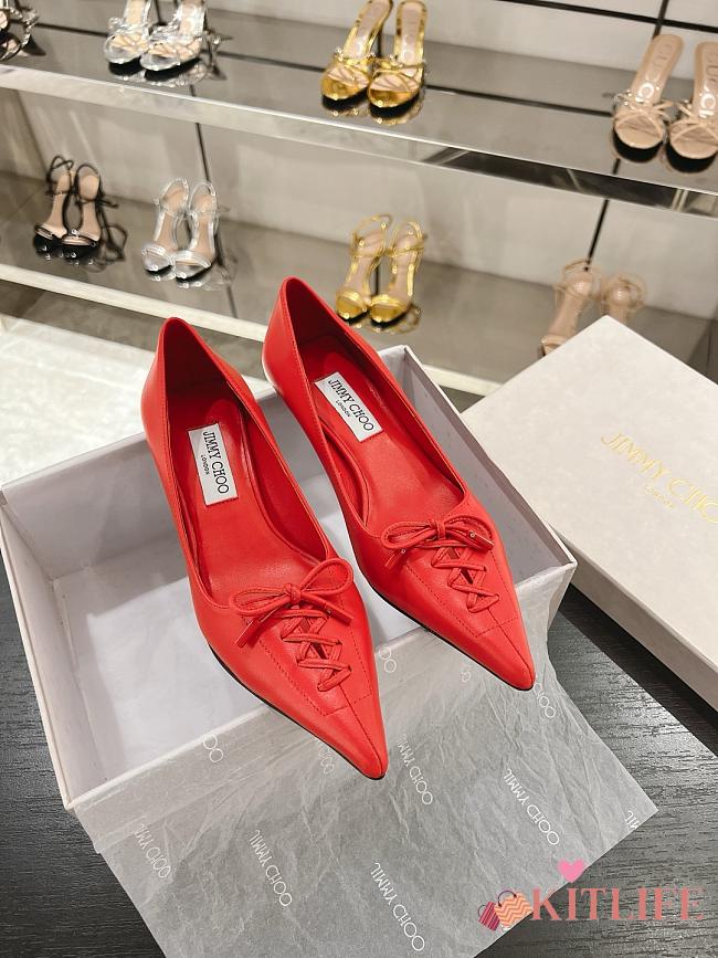 kitlife jimmychoo Scarlett 50 red Nappa Leather Pumps - 1