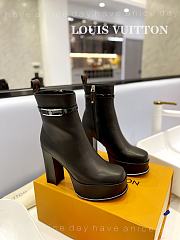 kitlife Louis Vuitton Fame Platform Ankle Boots ‘Black’ 1AABKA - 5