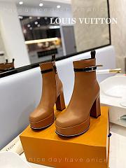 kitlife Louis Vuitton Fame Platform Ankle Boots ‘Brown’ 1AABKA - 1