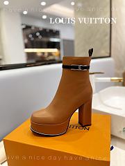 kitlife Louis Vuitton Fame Platform Ankle Boots ‘Brown’ 1AABKA - 5