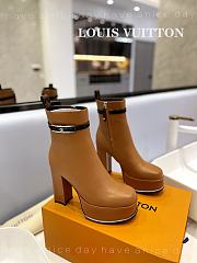 kitlife Louis Vuitton Fame Platform Ankle Boots ‘Brown’ 1AABKA - 4