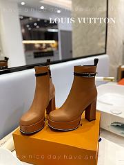 kitlife Louis Vuitton Fame Platform Ankle Boots ‘Brown’ 1AABKA - 3