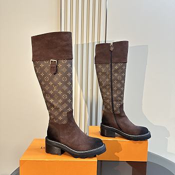 kitlife Louis Vuitton Hight Boots brogue brown