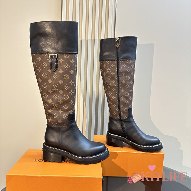 kitlife Louis Vuitton Hight Boots brogue black - 1