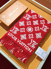 Kitlife Louis Vuitton scarf red 32x220 cm - 1