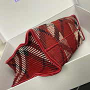 Kitlife Burberry Mini Check Knitted Tote red  bag - 25x11x22cm - 6