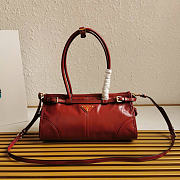 Kitlife Prada medium triangle-logo belted handbag red bag - 32x15x13cm - 1