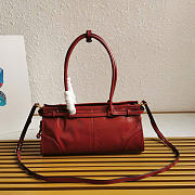 Kitlife Prada medium triangle-logo belted handbag red bag - 32x15x13cm - 6