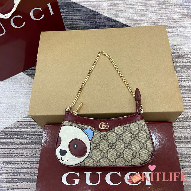 kitlife Gucci GG mini bag with panda red bag - 19x10x3.5cm - 1