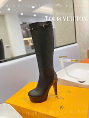 kitlife Louis Vuitton hight boot black heels 3cm - 3