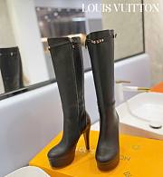 kitlife Louis Vuitton hight boot black heels 3cm - 1