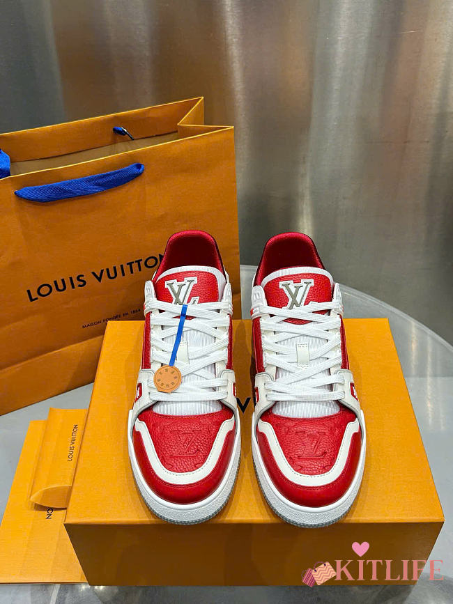 Kitlife Louis Vuitton Trainer sneaker red  - 1