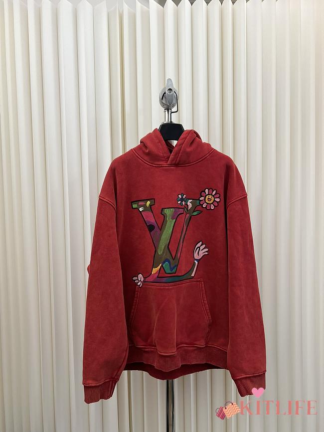 kitlife louis Vuitton red hodie  - 1