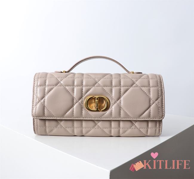 kitlife Dior Miss Caro Top Handle Pouch beige - 24x12x4 cm - 1