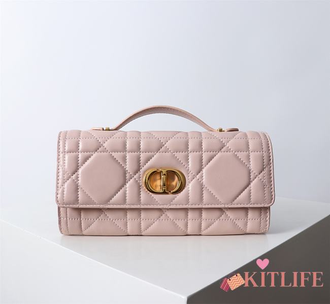kitlife Dior Miss Caro Top Handle Pouch Pink - 24x12x4 cm - 1
