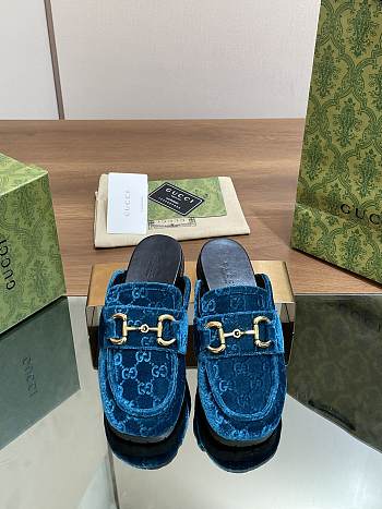 kitlife Gucci slippers blue