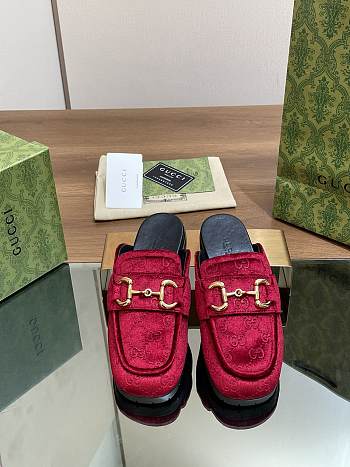 kitlife Gucci slippers red