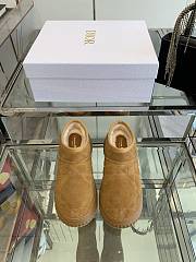 kitlife Dior Frost Low Ankle Boot Camel Cannage Suede and Ecru Lambskin Shearling - 1