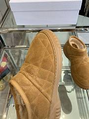 kitlife Dior Frost Low Ankle Boot Camel Cannage Suede and Ecru Lambskin Shearling - 5