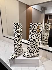 Kitlife Givenchy Shark Lock Stiletto boots in pony with leopard print  - 1