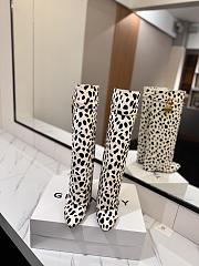 Kitlife Givenchy Shark Lock Stiletto boots in pony with leopard print  - 4