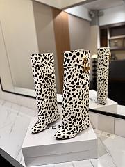 Kitlife Givenchy Shark Lock Stiletto boots in pony with leopard print  - 2