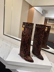 Kitlife Givenchy Shark Lock Stiletto boots in pony with leopard print brown - 6