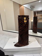 Kitlife Givenchy Shark Lock Stiletto boots in pony with leopard print brown - 2