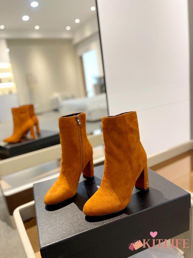 kitlife YSL BETTY booties in suede brown - 1
