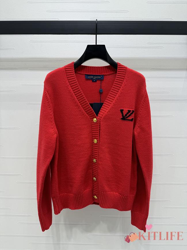 kitlife Louis Vuitton cardigan red 01 - 1