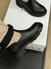 Dior D-Major Boot Beige and Black Cannage Tweed and Black Calfskin  - 6