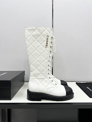 kitlife Chanel boots white 027