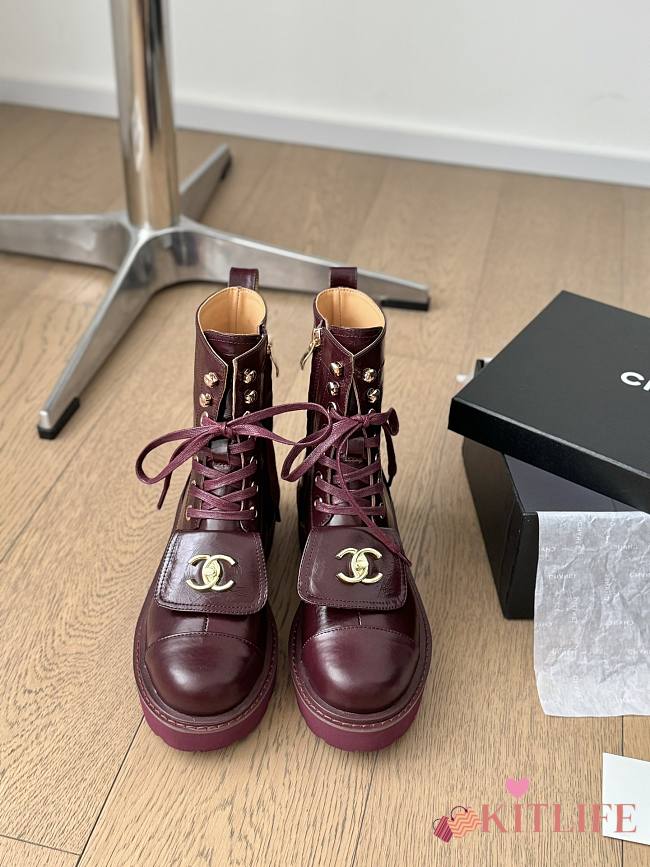 kitlife Chanel boots red 30 - 1