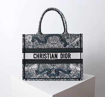 Kitlife Medium Dior Book Tote World Motif blue bag - 42 × 35 × 18.5 cm