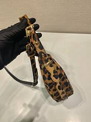Kitlife Prada Women's Metallic Arqué Printed Leather Shoulder Bag - 22.5x18.5x6cm - 5