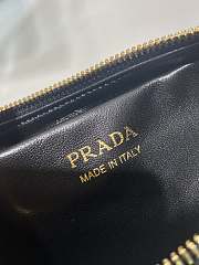 Kitlife Prada Women's Metallic Arqué Printed Leather Shoulder Bag - 22.5x18.5x6cm - 2