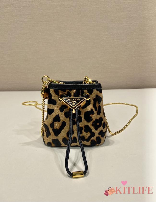 Kitlife Prada Printed leather mini pouch - 10x12x7cm - 1
