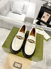 kitlife Gucci Interlocking G lug sole loafers White - 1