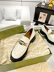 kitlife Gucci Interlocking G lug sole loafers White - 5