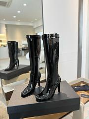 Kitlife Saint Laurent long boots black shiny leather - 1