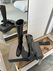 Kitlife Saint Laurent long boots black shiny leather - 6