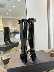 Kitlife Saint Laurent long boots black shiny leather - 3