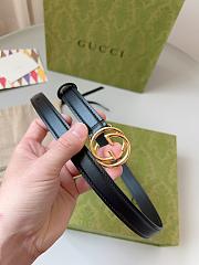 Kitlife Gucci Belt Black 2cm - 2