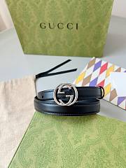 Kitlife Gucci Belt black silver 2cm - 1