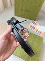 Kitlife Gucci Belt black silver 2cm - 5